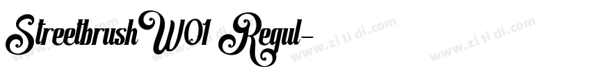 StreetbrushW01 Regul字体转换